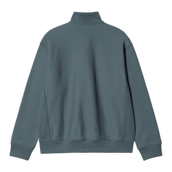 Carhartt WIP Half Zip American Script Sweater Donker Blauw