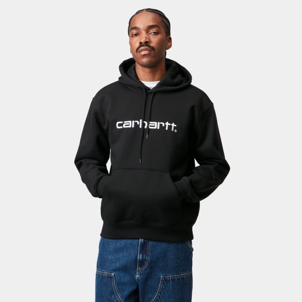 Carhartt WIP Logo Hoodie Zwart