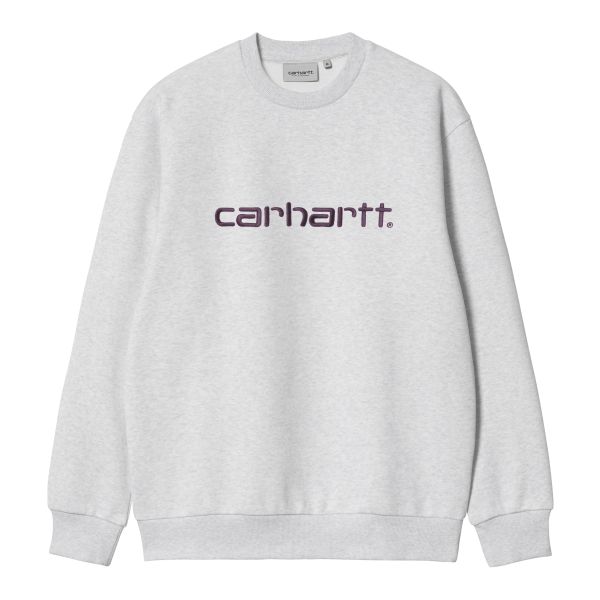 Carhartt WIP Logo Sweater Licht Grijs