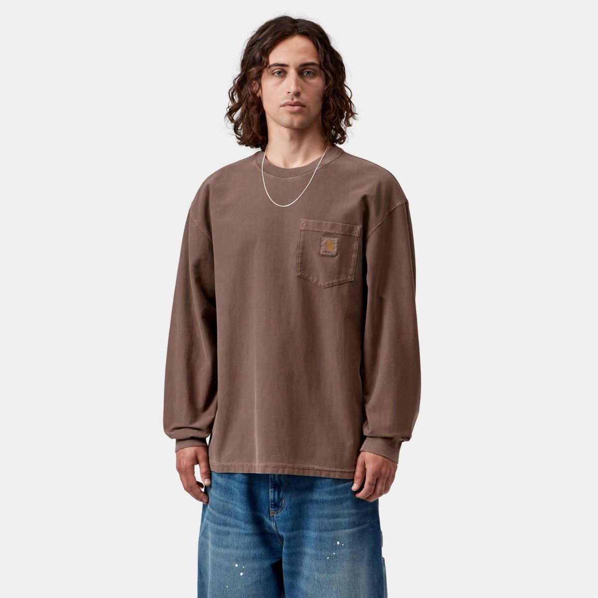 Carhartt WIP Loose Pocket Longsleeve T-shirt Bruin