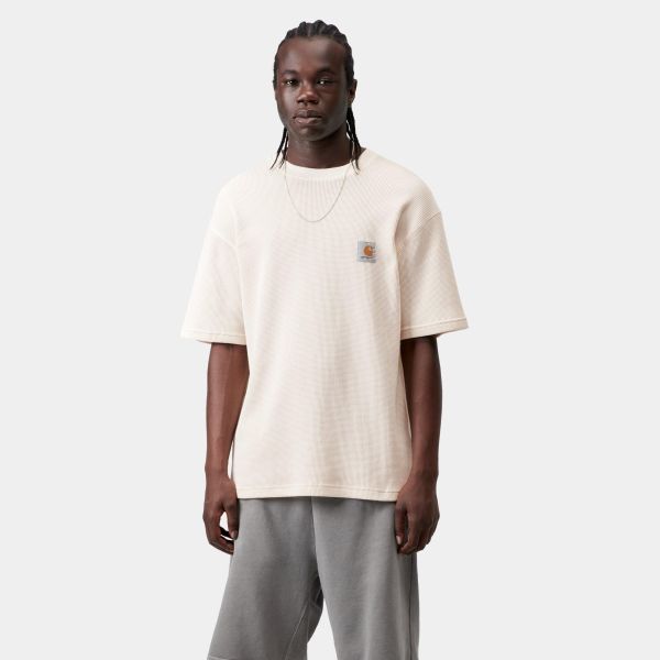 Carhartt WIP Nelson Waffle T-shirt Off White