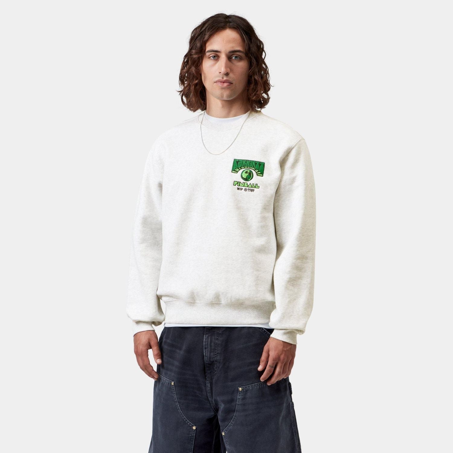 Carhartt WIP Pinball Sweater Grijs