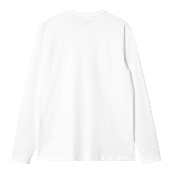 Carhartt WIP Pocket Longsleeve T-shirt Wit