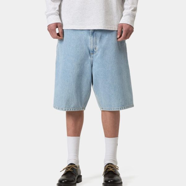 Carhartt WIP Single Knee Korte Broek Licht Blauw