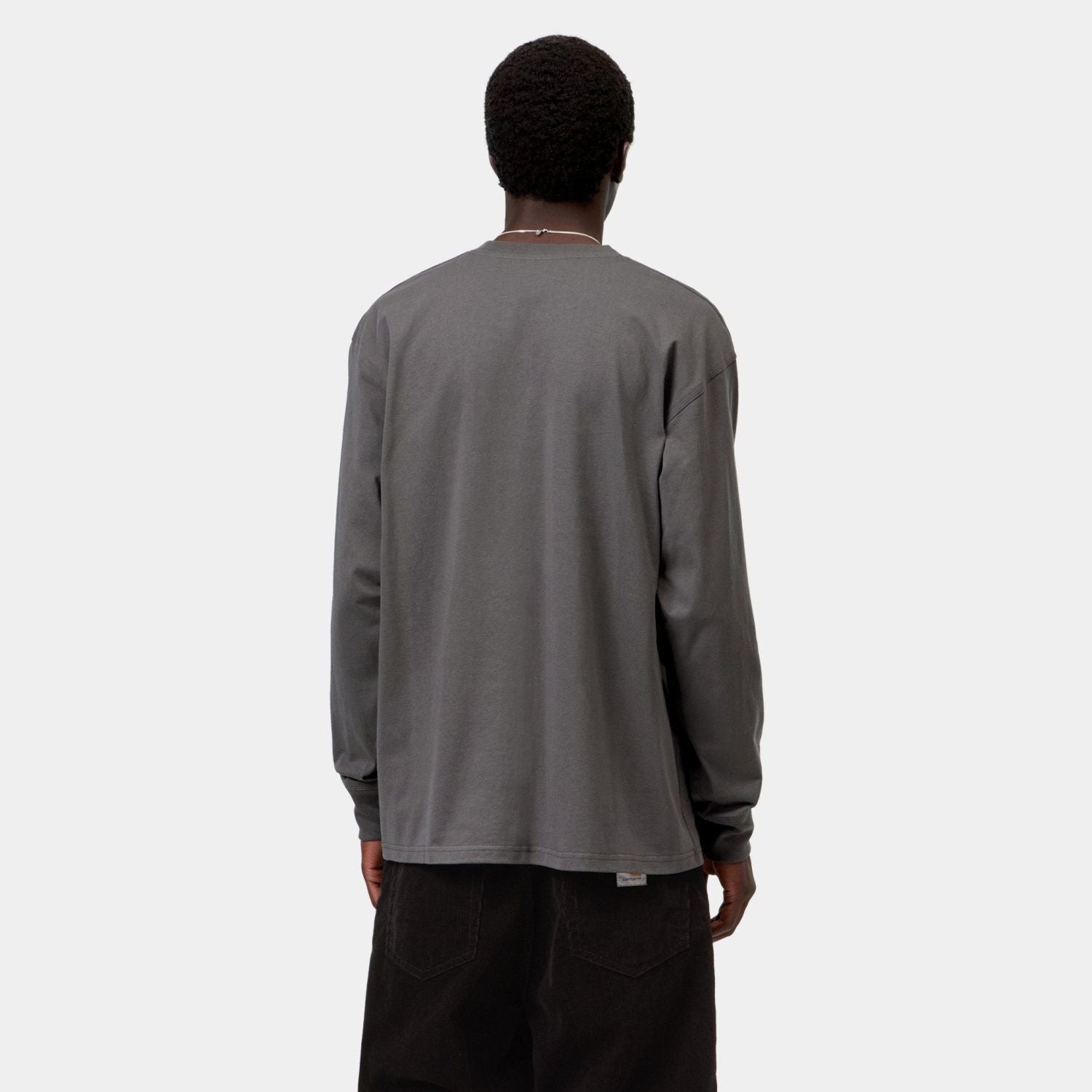 Carhartt WIP American Script Longsleeve T-shirt Antraciet