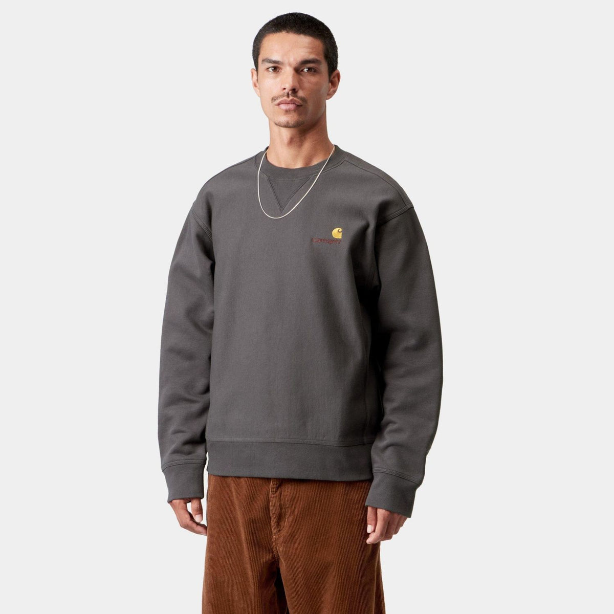 Carhartt WIP American Script Sweater Antraciet