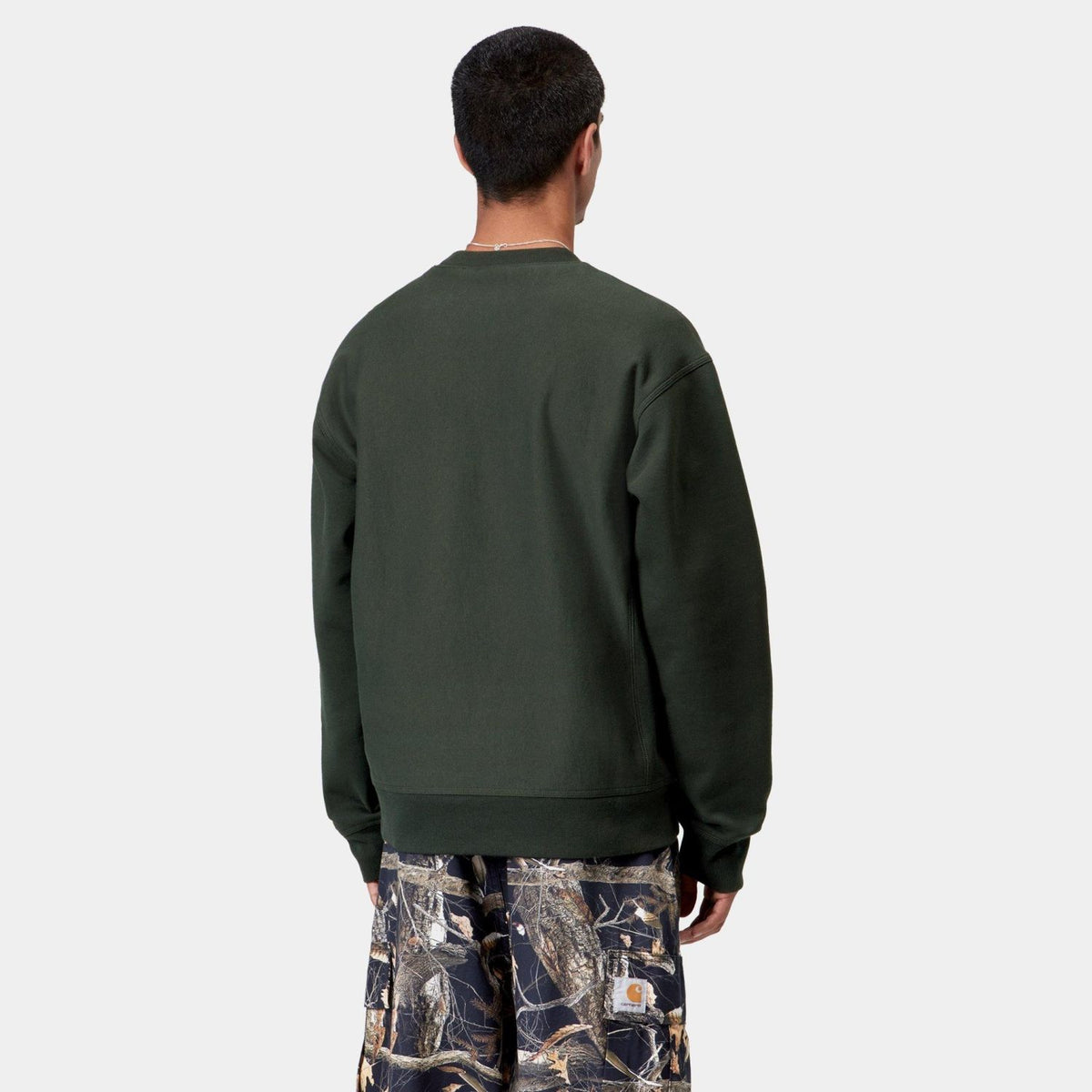 Carhartt WIP American Script Sweater Donker Groen
