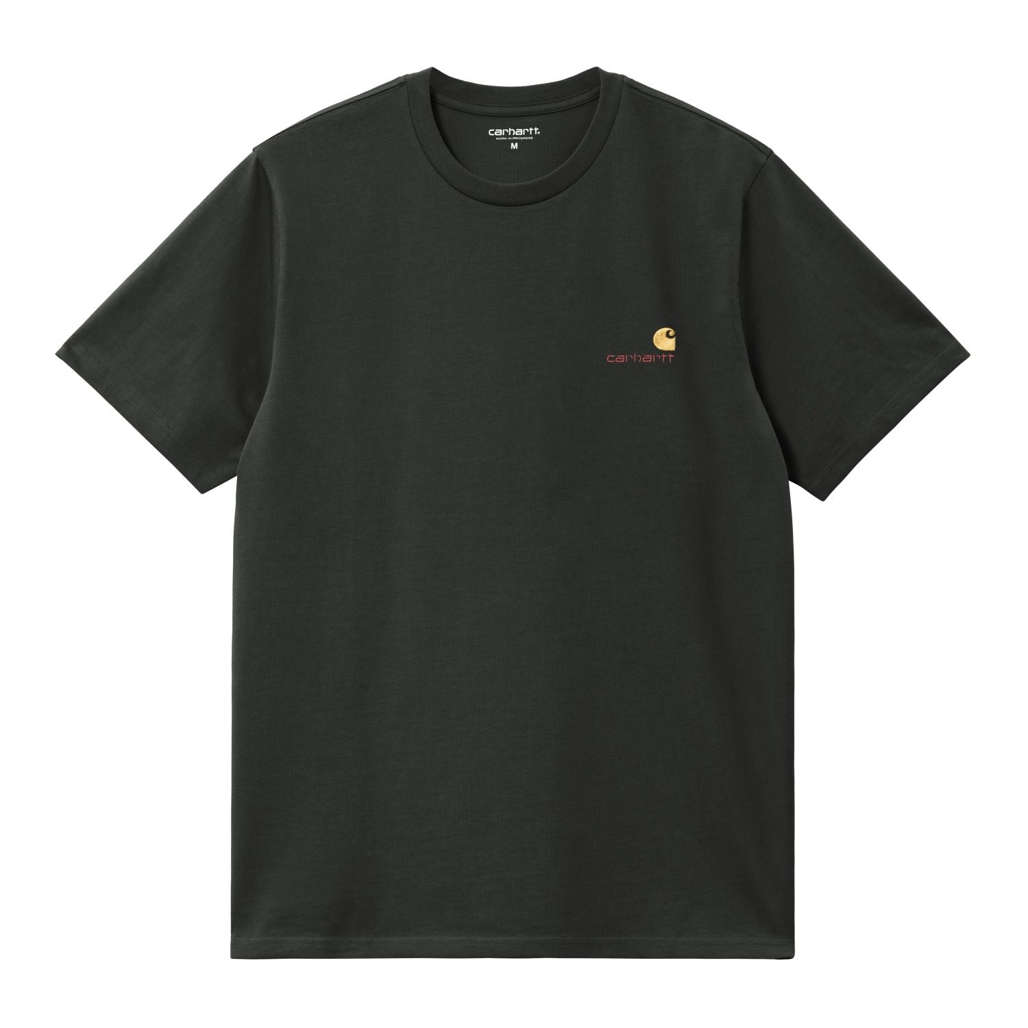 Carhartt WIP American Script T-shirt Donker Groen