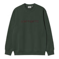 Carhartt WIP Logo Sweater Donker Groen