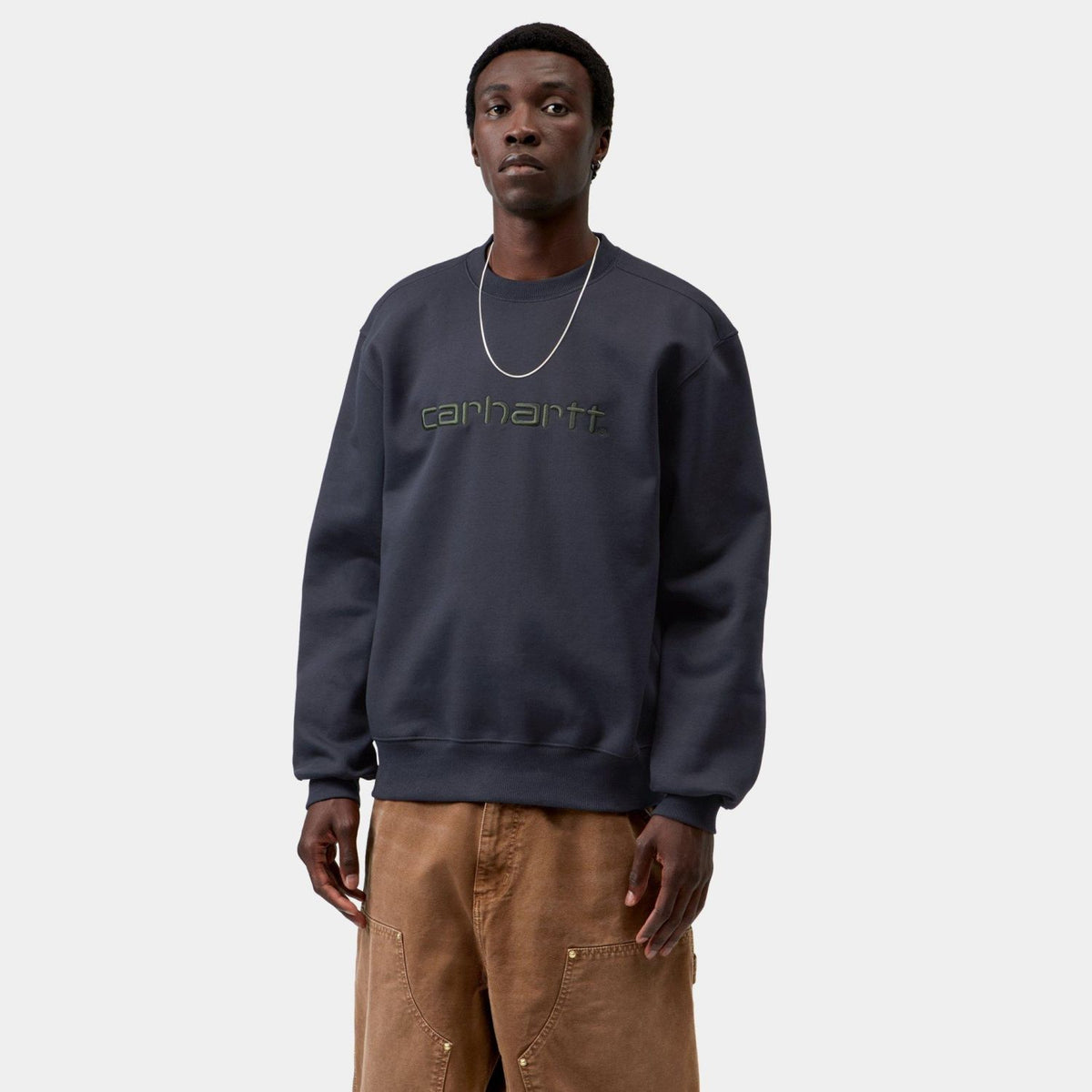Carhartt WIP Logo Sweater Navy