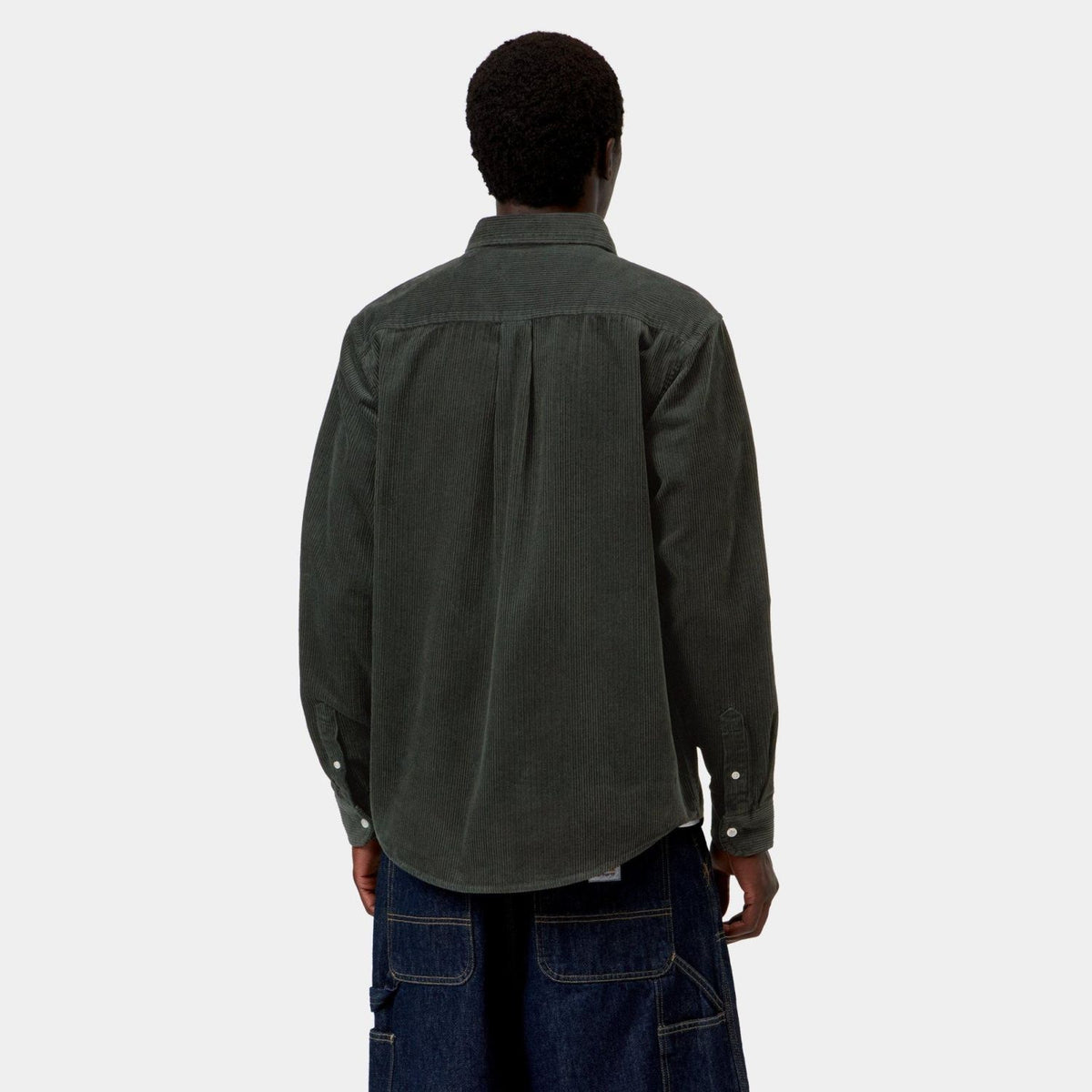 Carhartt WIP Madison Cord Overshirt Donker Groen