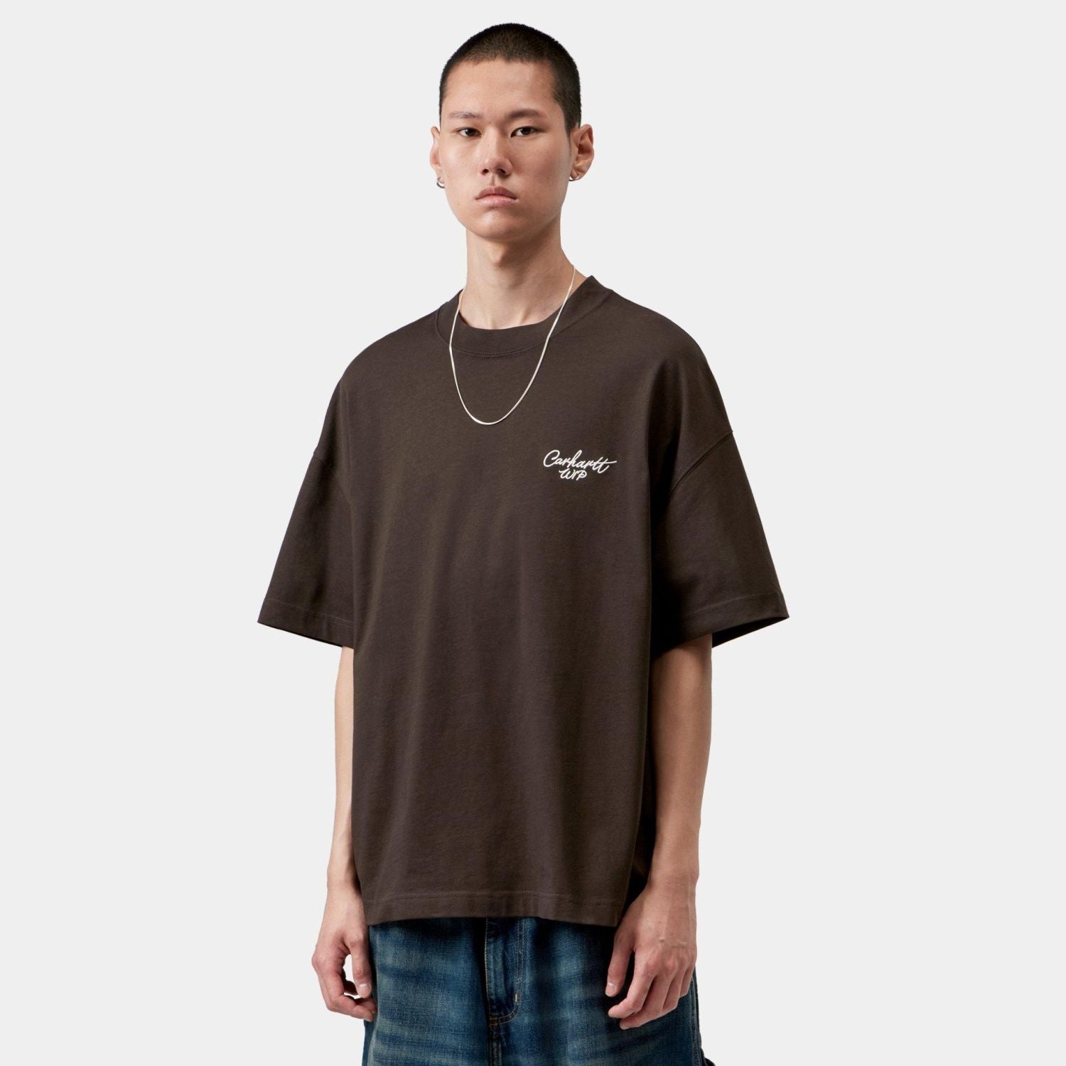 Carhartt WIP Signature Script T-shirt Bruin
