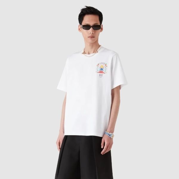 Casablanca Casa Way Mountain T-shirt Wit