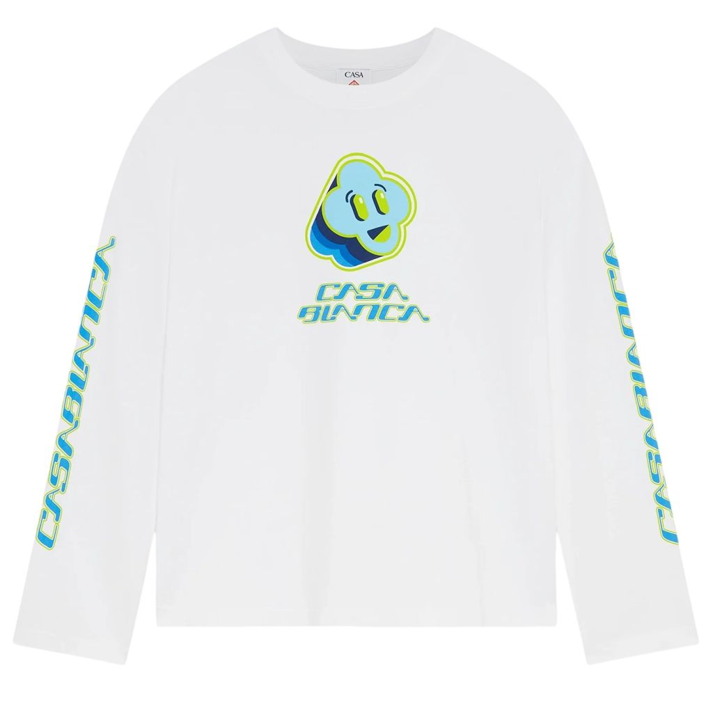 Casablanca CC Smile Future Longsleeve T-shirt Wit