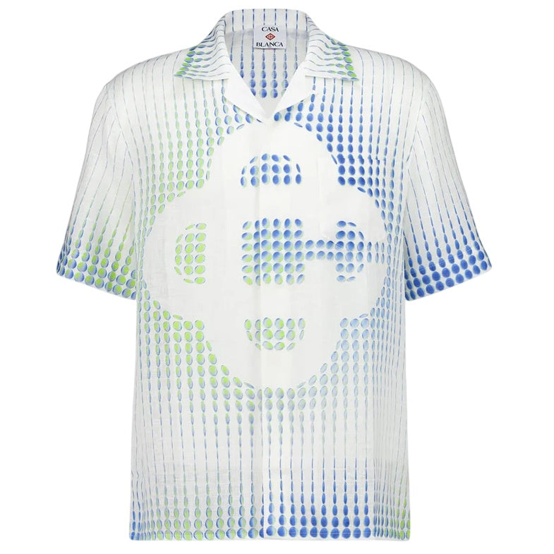 Casablanca Dots Linen Overhemd Wit