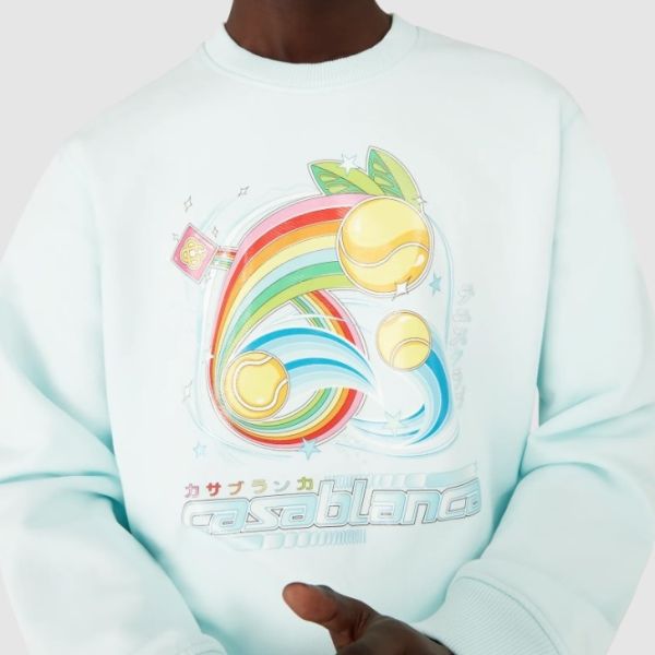 Casablanca Manga Tennis Ball Sweater Licht Blauw