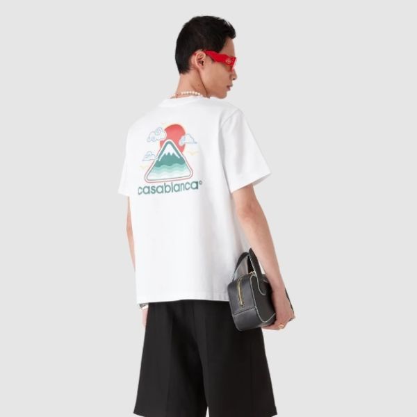 Casablanca Montage Ondulee T-shirt Wit