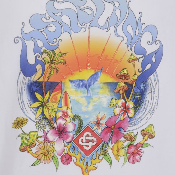 Casablanca Surf Trip T-shirt Wit