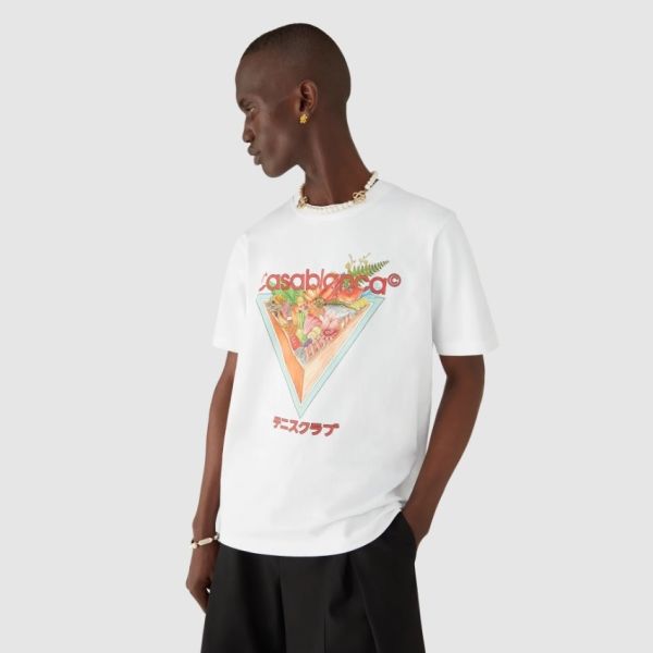 Casablanca Tennis Club Icon T-shirt Wit