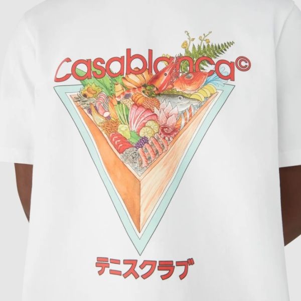Casablanca Tennis Club Icon T-shirt Wit