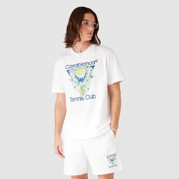Casablanca Tennis Club Icon T-shirt Wit