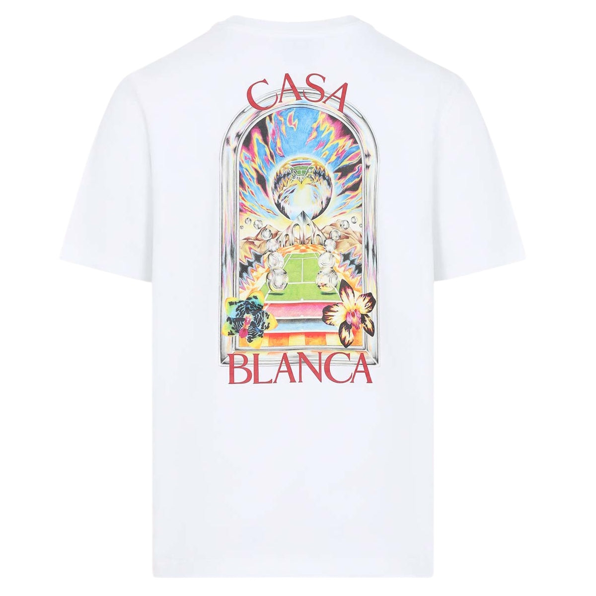 Casablanca Tennis Landscape T-shirt Wit