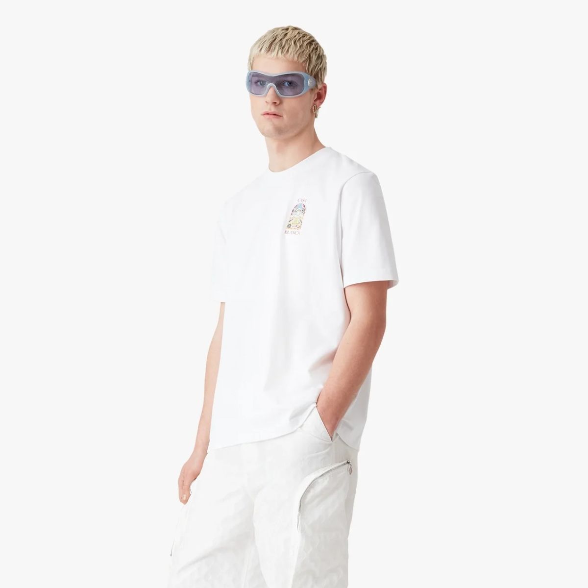 Casablanca Tennis Landscape T-shirt Wit