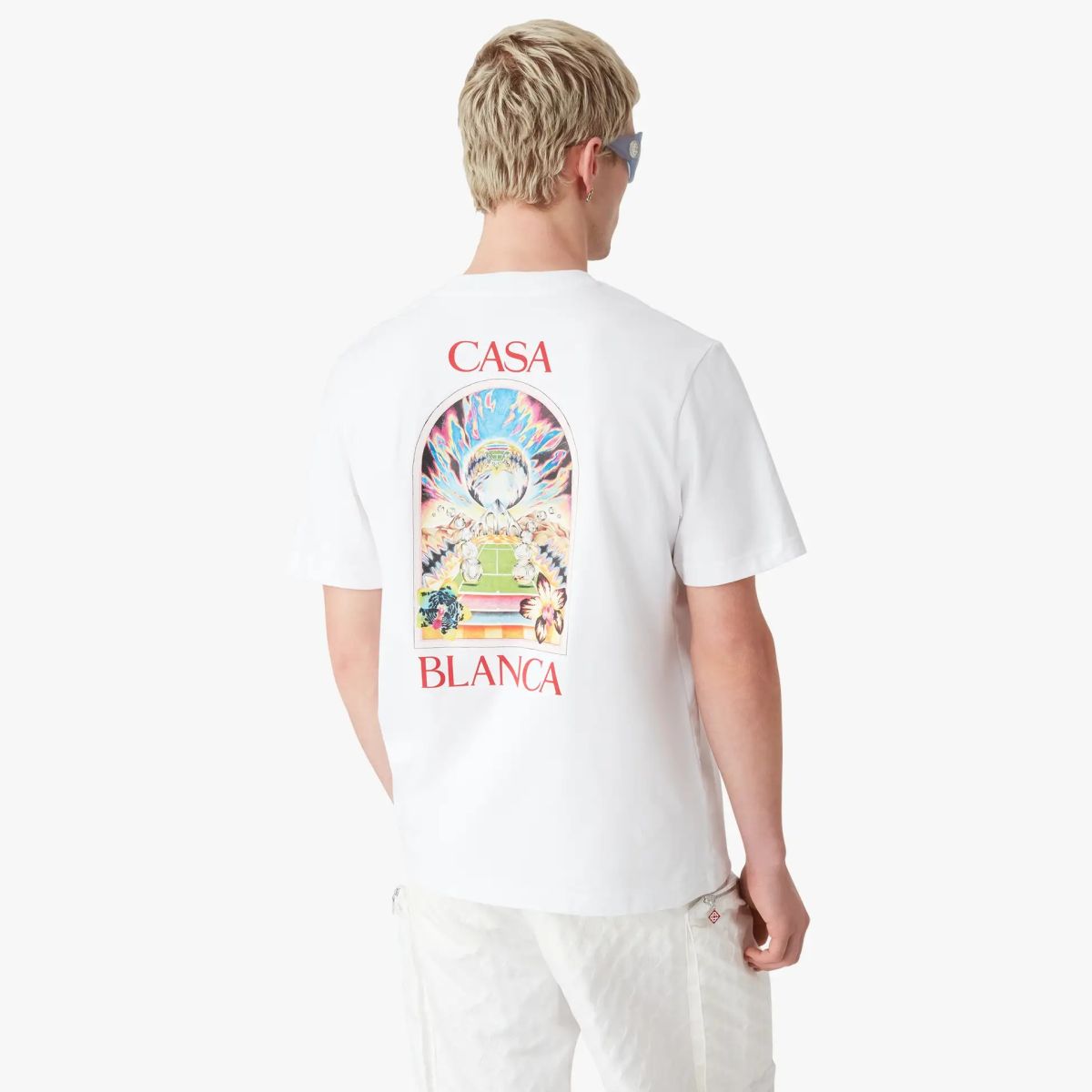Casablanca Tennis Landscape T-shirt Wit