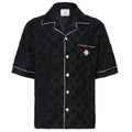Casablanca Towelling Monogram Overhemd Zwart