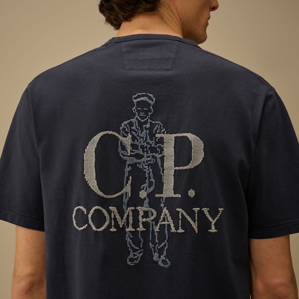 CP Company 1020 Embroidery T-shirt Navy