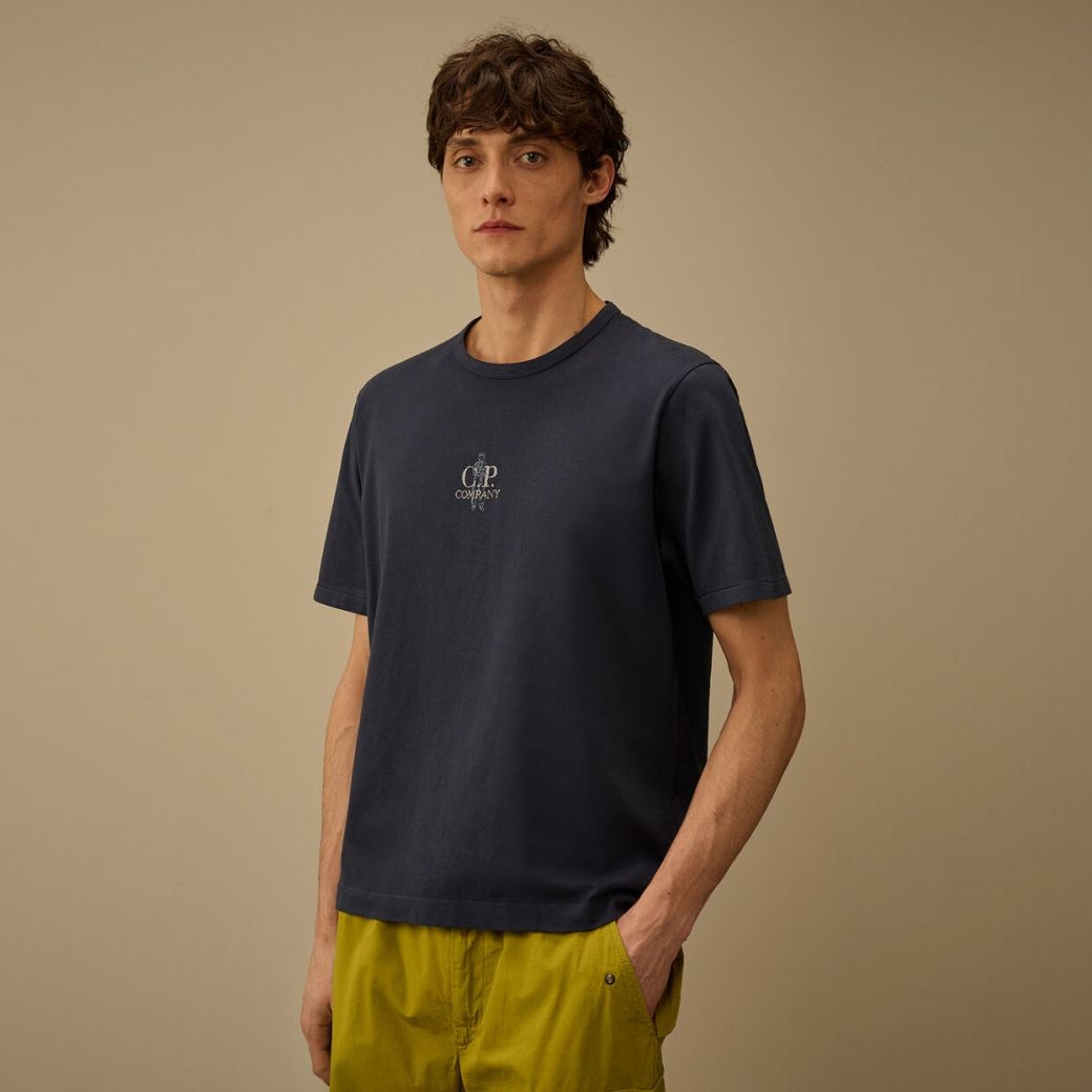 CP Company 1020 Embroidery T-shirt Navy