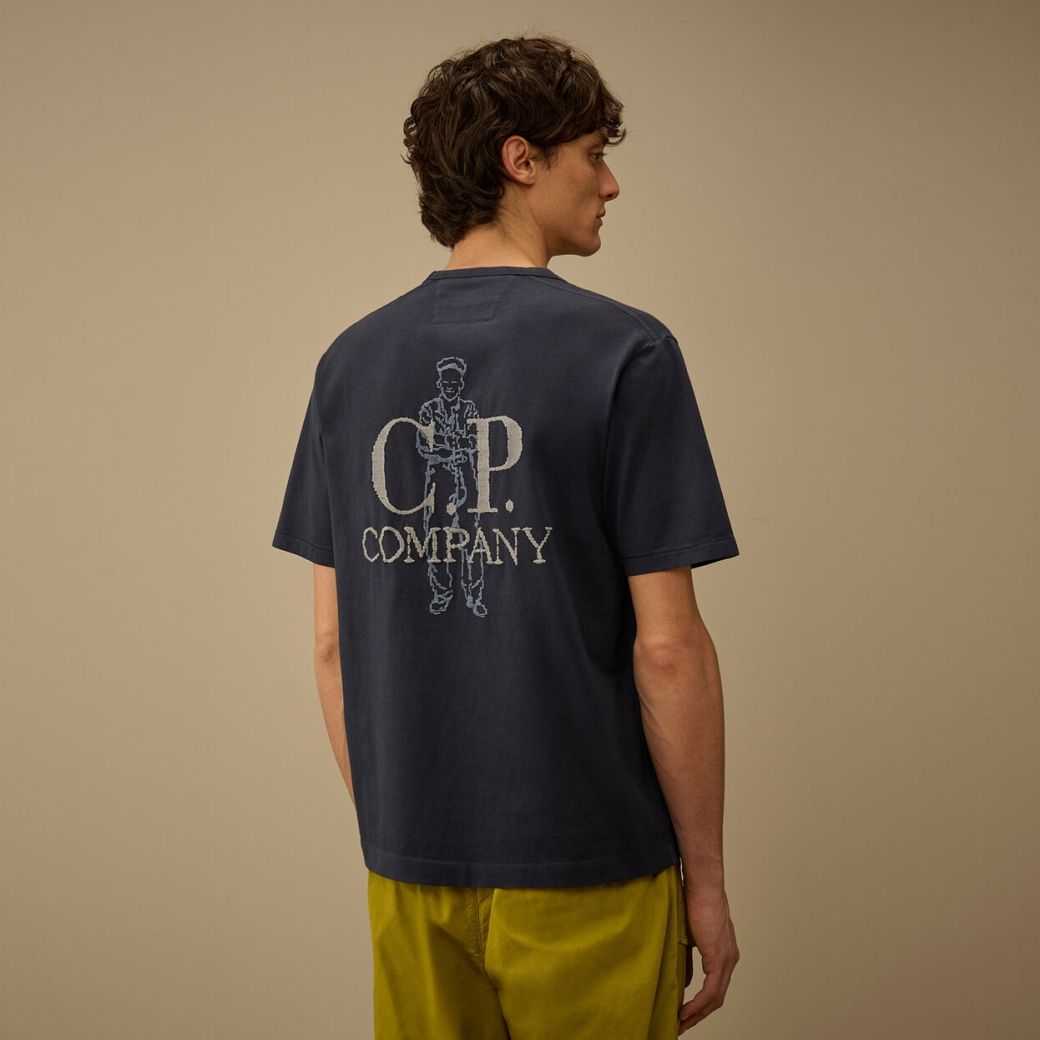 CP Company 1020 Embroidery T-shirt Navy