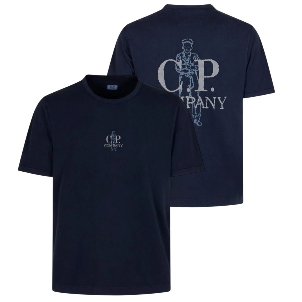 CP Company 1020 Embroidery T-shirt Navy