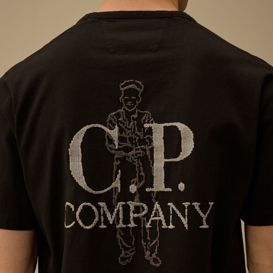 CP Company 1020 Embroidery T-shirt Zwart