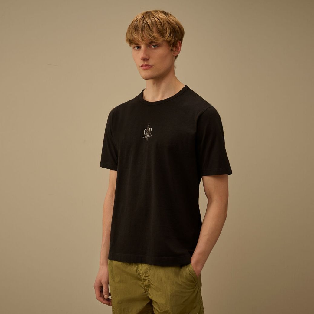 CP Company 1020 Embroidery T-shirt Zwart