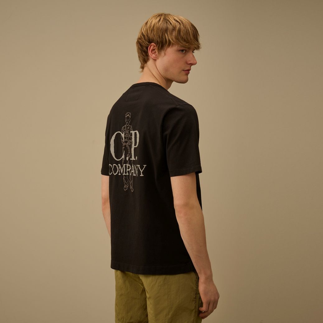 CP Company 1020 Embroidery T-shirt Zwart