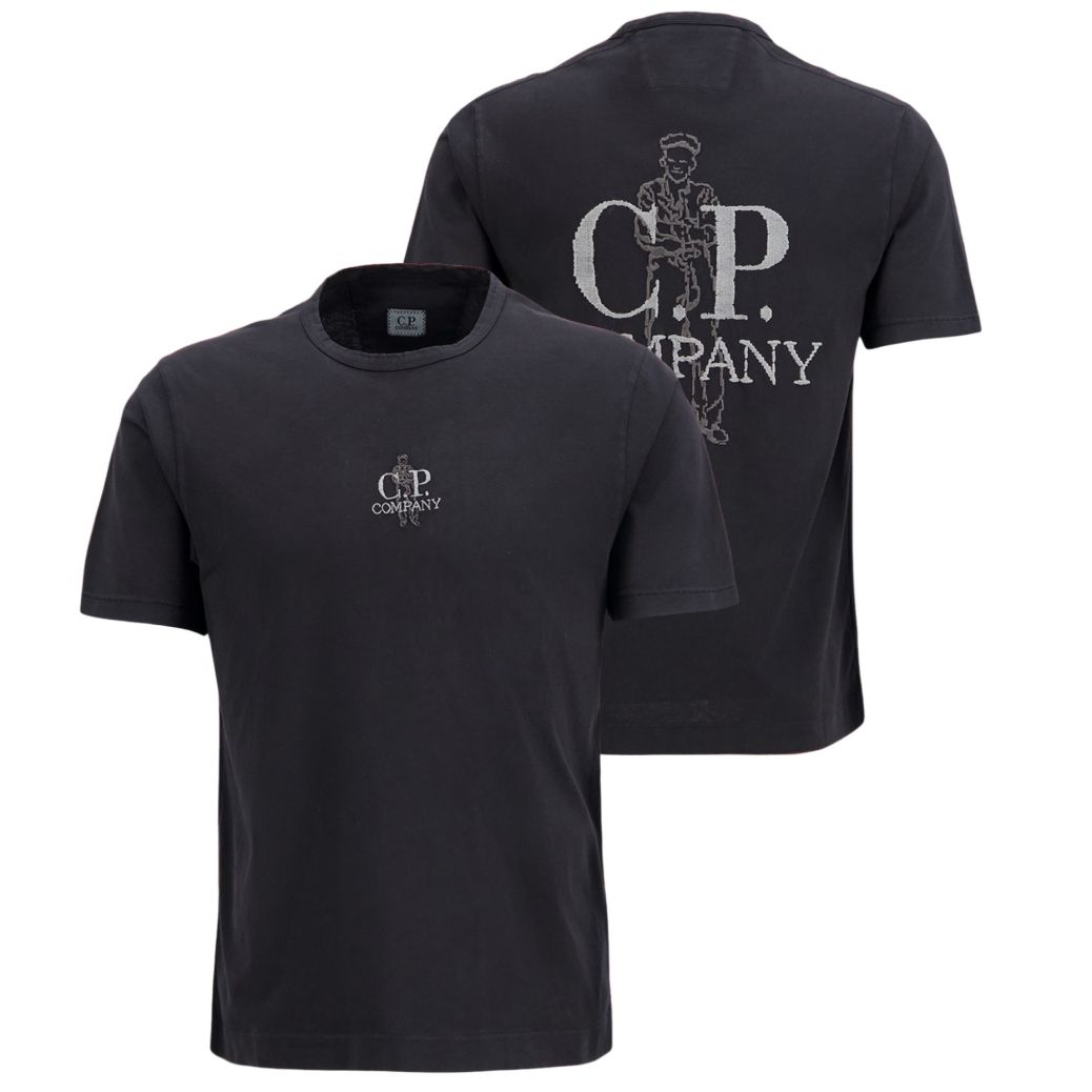 CP Company 1020 Embroidery T-shirt Zwart
