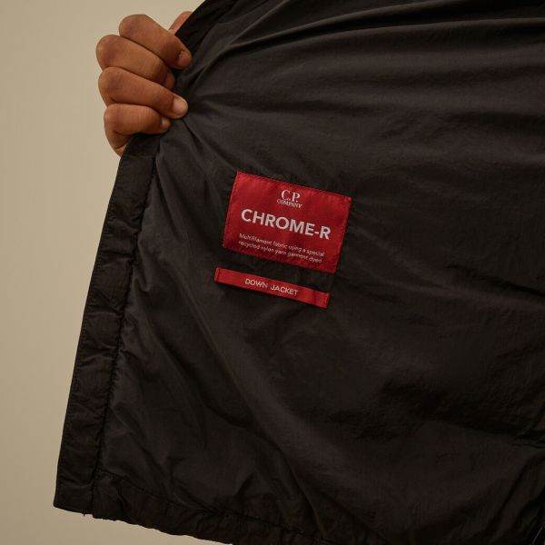 CP Company Chrome-R Goggle Down Puffer Zwart