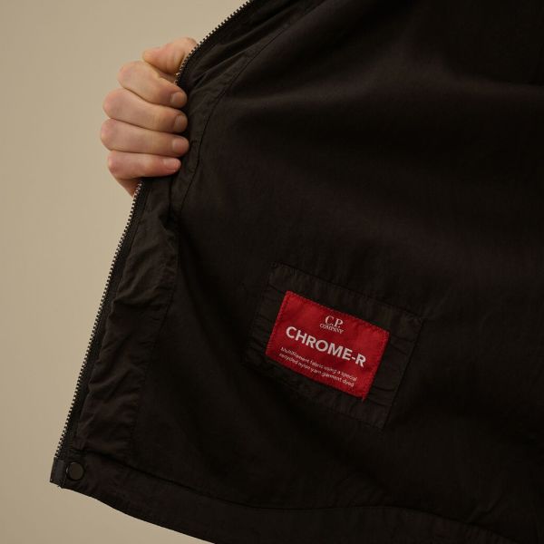 CP Company Chrome-R Lens Zipped Overshirt Zwart