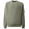 CP Company Cotton Diagonal Fleece Resist Dyed Lens Sweater Licht Blauw