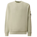 CP Company Cotton Diagonal Fleece Resist Dyed Lens Sweater Mint