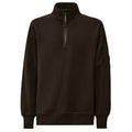 CP Company Diagonal Raised Fleece Half Zip Sweater Zwart