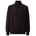 CP Company Diagonal Raised Fleece Lens Half Zip Sweater Navy