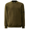 CP Company Diagonal Raised Fleece Lens Sweater Donker Groen