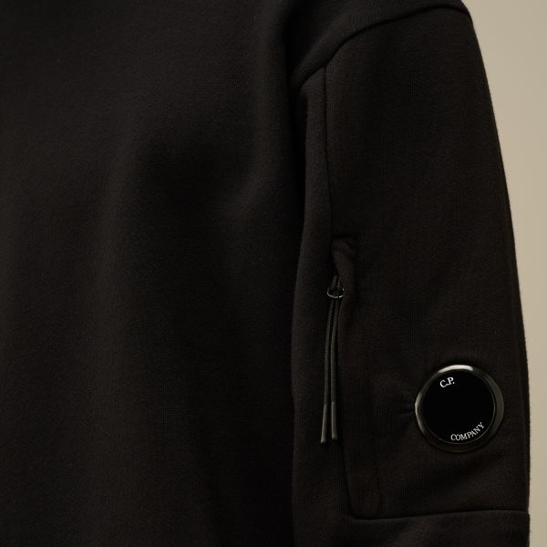 CP Company Diagonal Raised Fleece Lens Sweater Zwart