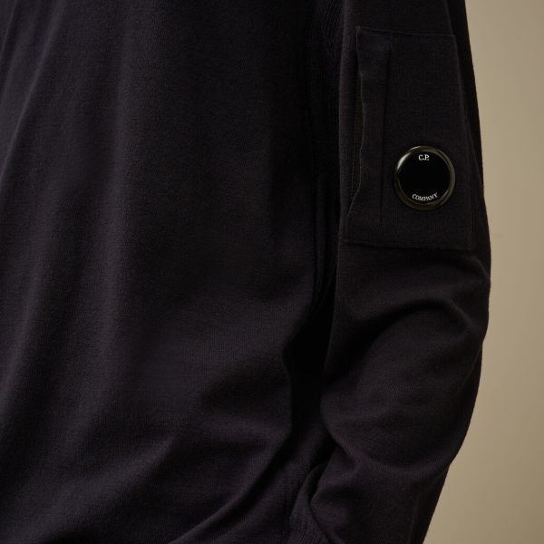 CP Company Extrafine Merino Wool Sweater Navy