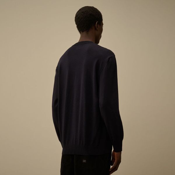 CP Company Extrafine Merino Wool Sweater Navy