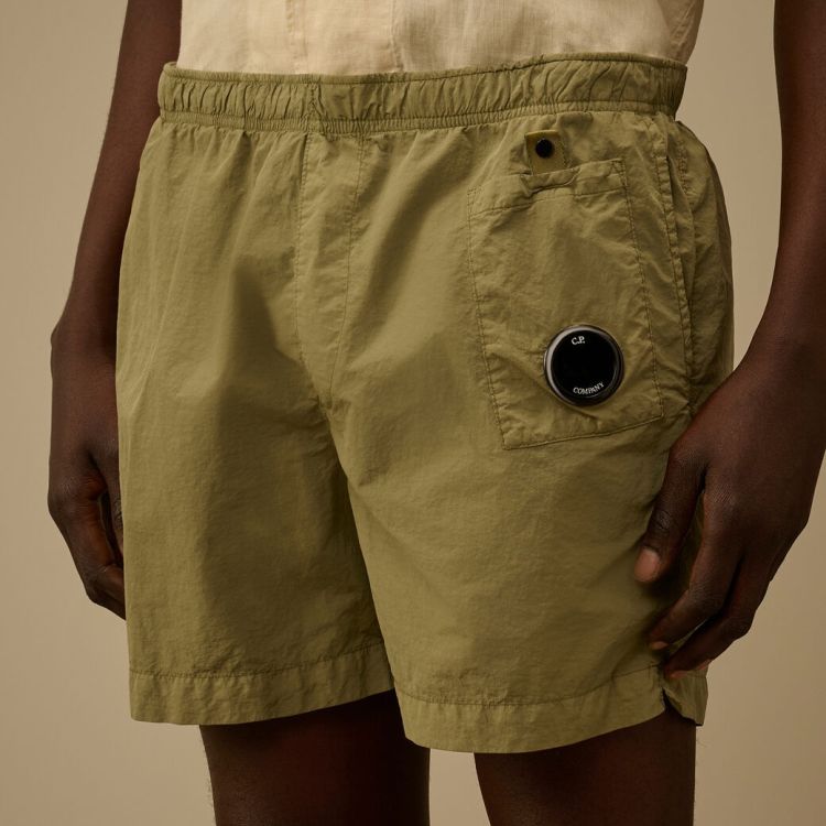 CP Company Flatt Nylon Lens Zwembroek Donker Groen