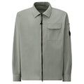 CP Company Gabardine Zipped Overshirt Licht Blauw