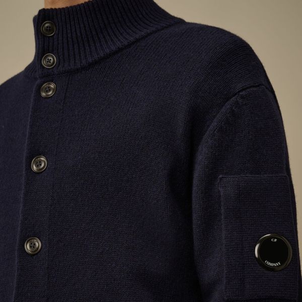 CP Company Lambswool GRS Cardigan Navy